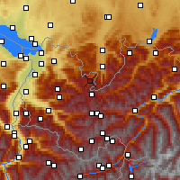 Nearby Forecast Locations - Kleinwalsertal - Mapa