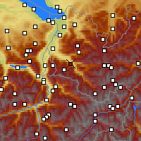 Nearby Forecast Locations - Bludenz - Mapa