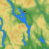 Nearby Forecast Locations - Hamar (Letiště) - Mapa