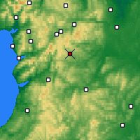 Nearby Forecast Locations - Lake Vyrnwy - Mapa