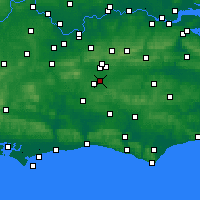 Nearby Forecast Locations - Letiště London Gatwick - Mapa