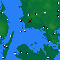 Nearby Forecast Locations - Flakkebjerg - Mapa