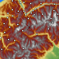 Nearby Forecast Locations - Velký Svatobernardský průsmyk - Mapa