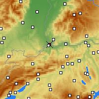 Nearby Forecast Locations - Basilej - Mapa
