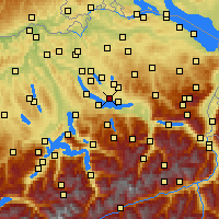 Nearby Forecast Locations - Hombrechtikon - Mapa