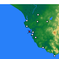 Nearby Forecast Locations - Cádiz - Mapa
