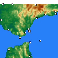 Nearby Forecast Locations - Gibraltar - Mapa