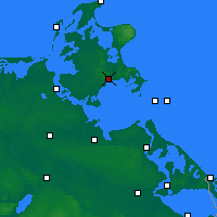 Nearby Forecast Locations - Rujána - Mapa