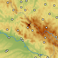Nearby Forecast Locations - Velký Javor - Mapa