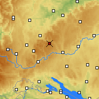 Nearby Forecast Locations - Švábská Alba - Mapa