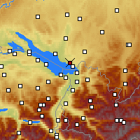 Nearby Forecast Locations - Bodamské jezero - Mapa
