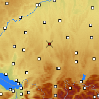 Nearby Forecast Locations - Memmingen - Mapa