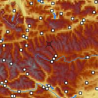 Nearby Forecast Locations - Horní Taury - Mapa