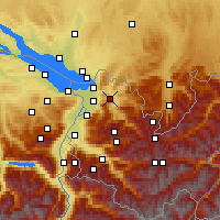 Nearby Forecast Locations - Alberschwende - Mapa