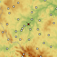 Nearby Forecast Locations - Líně - Mapa