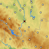 Nearby Forecast Locations - České Budějovice - Mapa