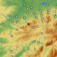 Nearby Forecast Locations - Lysá hora - Mapa