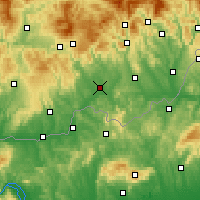 Nearby Forecast Locations - Lučenec - Mapa