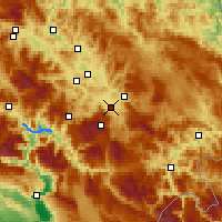 Nearby Forecast Locations - Letiště Sarajevo - Mapa
