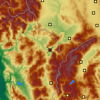 Nearby Forecast Locations - Kukës - Mapa