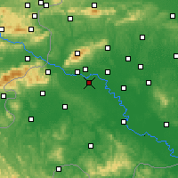 Nearby Forecast Locations - Záhřeb - Mapa