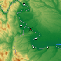 Nearby Forecast Locations - Obština Novo Selo - Mapa