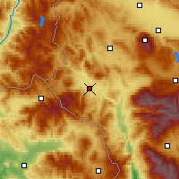 Nearby Forecast Locations - Kustendil - Mapa