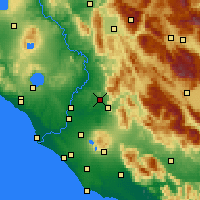Nearby Forecast Locations - Guidonia Montecelio - Mapa