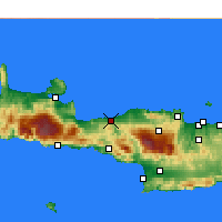 Nearby Forecast Locations - Rethymno - Mapa