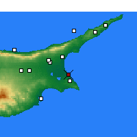 Nearby Forecast Locations - Famagusta - Mapa