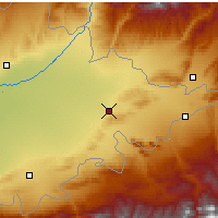 Nearby Forecast Locations - Andižan - Mapa