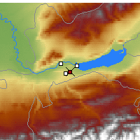 Nearby Forecast Locations - Chudžand - Mapa