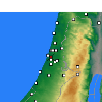 Nearby Forecast Locations - Bejt Dagan - Mapa