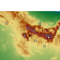 Nearby Forecast Locations - Džabal aš-Šám - Mapa