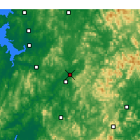 Nearby Forecast Locations - Čchongdžu Letiště - Mapa