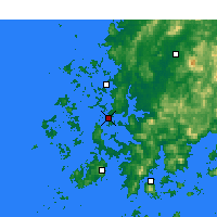 Nearby Forecast Locations - Mokpcho - Mapa