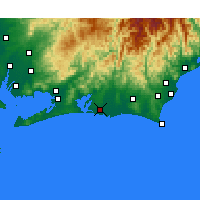 Nearby Forecast Locations - Hamamacu - Mapa