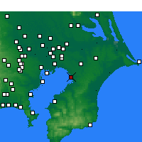 Nearby Forecast Locations - Čiba - Mapa