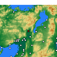 Nearby Forecast Locations - Kjóto - Mapa