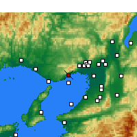 Nearby Forecast Locations - Kóbe - Mapa