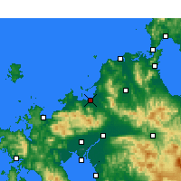 Nearby Forecast Locations - Fukuoka - Mapa