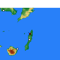 Nearby Forecast Locations - Tanegašima - Mapa