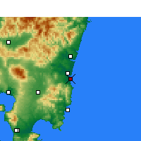 Nearby Forecast Locations - Letiště Mijazaki - Mapa