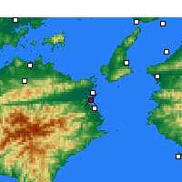 Nearby Forecast Locations - Tokušima - Mapa