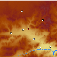 Nearby Forecast Locations - Čang-ťia-kchou - Mapa