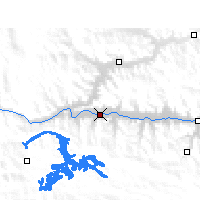 Nearby Forecast Locations - Gonggar - Mapa