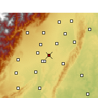 Nearby Forecast Locations - Čcheng-tu - Mapa