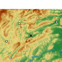 Nearby Forecast Locations - Čang-ťia-ťie - Mapa