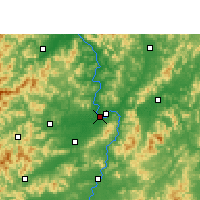 Nearby Forecast Locations - Kan-čou - Mapa