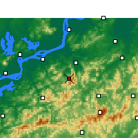 Nearby Forecast Locations - Ťiou-chua-šan - Mapa